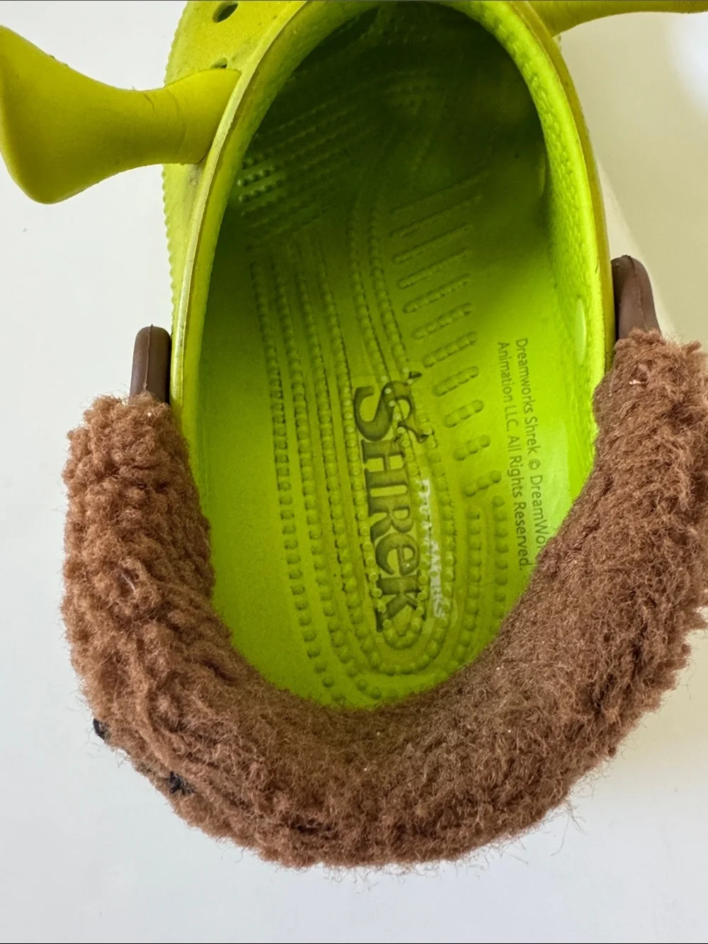 CROCS x DreamWorks Shrek Lime Green Fleece-Lined Clogs Youth Size 3